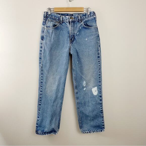 Carhartt Distressed Thrashed Destroyed Bleached traditional fit jeans mens 34 - Picture 1 of 11